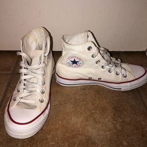 Converse white high men 5 Women 7